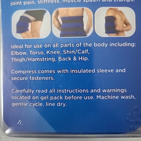 Care One Reusable Hot/Cold Large Universal Compress Wrap 10"x15" Back Knee NEW - Picture 7 of 8